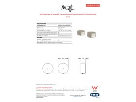 Specification Sheet - Milli Pure Basin Top Assembly Taps with Diamond Textured Handles PVD Brushed Nickel