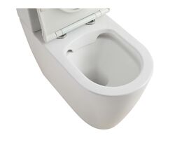 Kado Lux Close Coupled Back To Wall Rimless Overheight Back Inlet Toilet Suite with Thin Soft Close Quick Release Seat (4 Star)