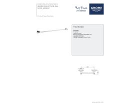 Technical Guide - GROHE Essentials Accessories Single Towel Rail 800mm Chrome