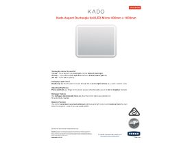 User Manual - Kado Aspect Rectangle Veil LED Mirror 800mm x 1000mm