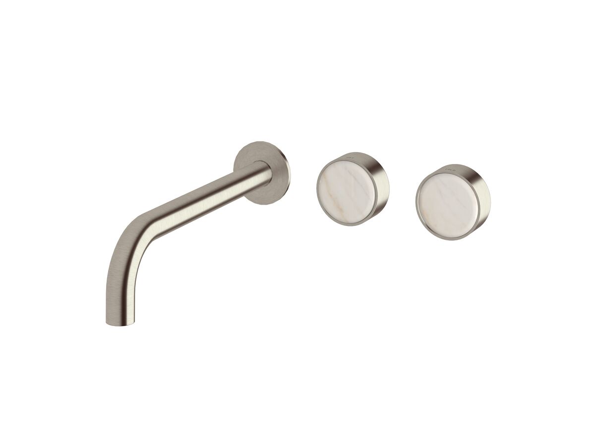 Supporting Image - Sussex Pure Elemental Wall Bath Hostess System 250mm PVD Brushed Nickel with Aurora Insert