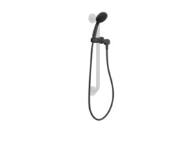 Supporting Image - Posh Solus MK3 Grab Single Rail Shower Conversion Kit 1 Function with Wall Water Inlet Matte Black (4 Star)