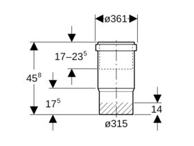 Geberit Expansion Socket 315mm
