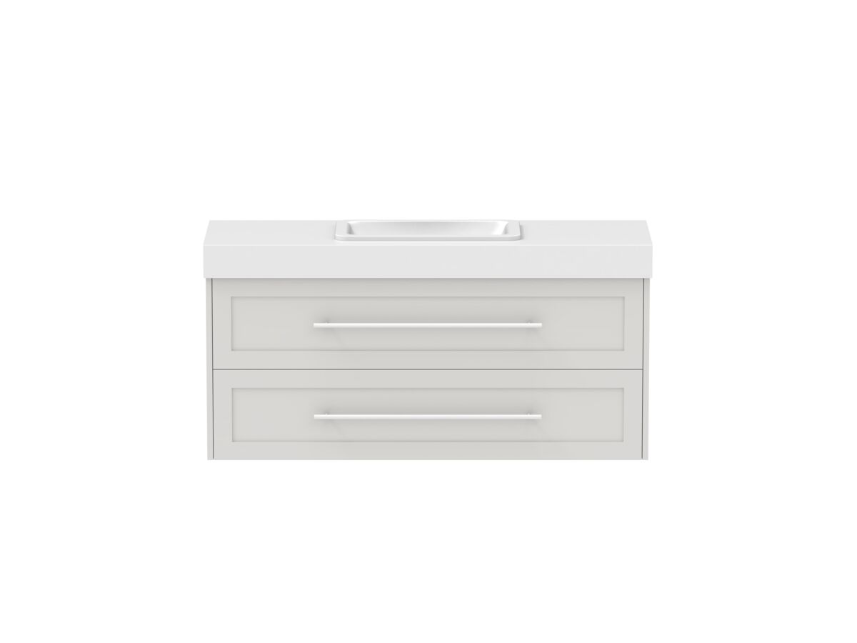Hero - Kado Lux Ensuite All Drawer Twin 1200mm Wall Hung Centre Basin 90mm Top