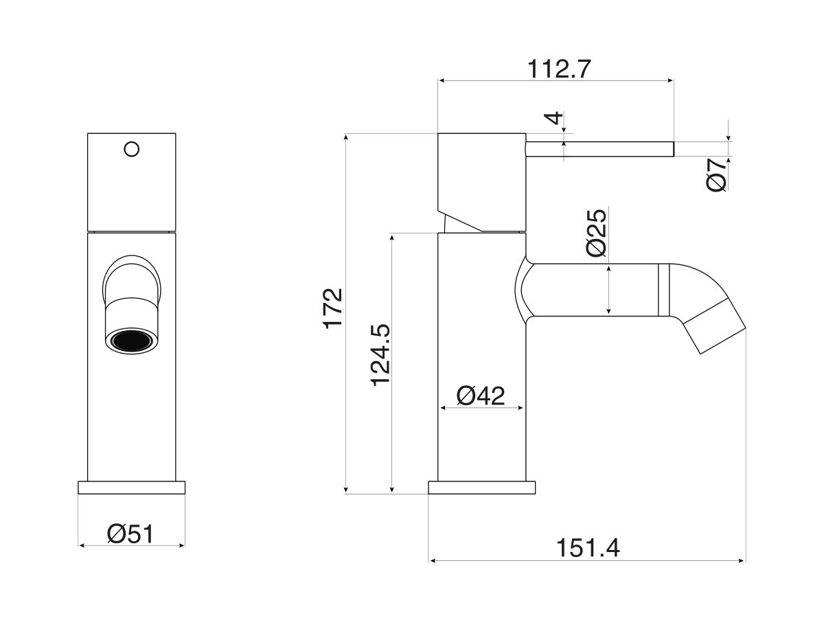Milli Inox Basin Mixer Stainless Steel (5 Star)