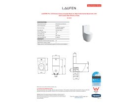 Specification Sheet - LAUFEN Pro A Rimless Close Coupled Back to Wall Toilet Suite Back Inlet with Soft Close Seat White (4 Star)