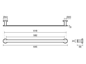 Milli Marle Edit Single Towel Rail 600mm