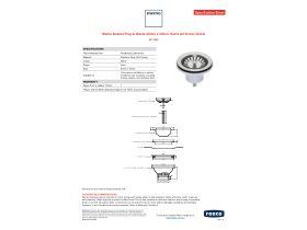 Specification Sheet - Memo Basket Plug & Waste 90mm x 50mm (Suits All Sinks) Nickel