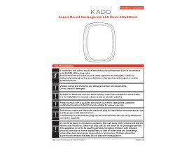 Installation Instructions - Kado Aspect Round Rectangle Veil LED Mirror 600mm x 800mm