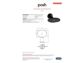 Specification Sheet - Posh Canterbury Soap Dish Matte Black