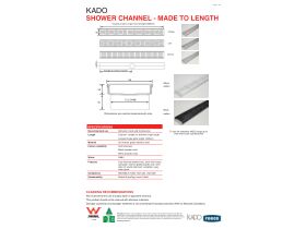 Technical Guide - Kado Lux Shower Channel Custom Welded Ends Made to Length Satin