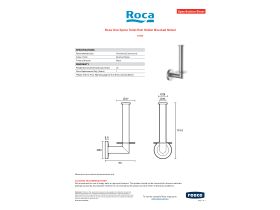 Specification Sheet - Roca Ona Spare Toilet Roll Holder Brushed Nickel