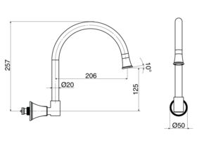 Posh Canterbury Wall Sink Outlet (4 Star)