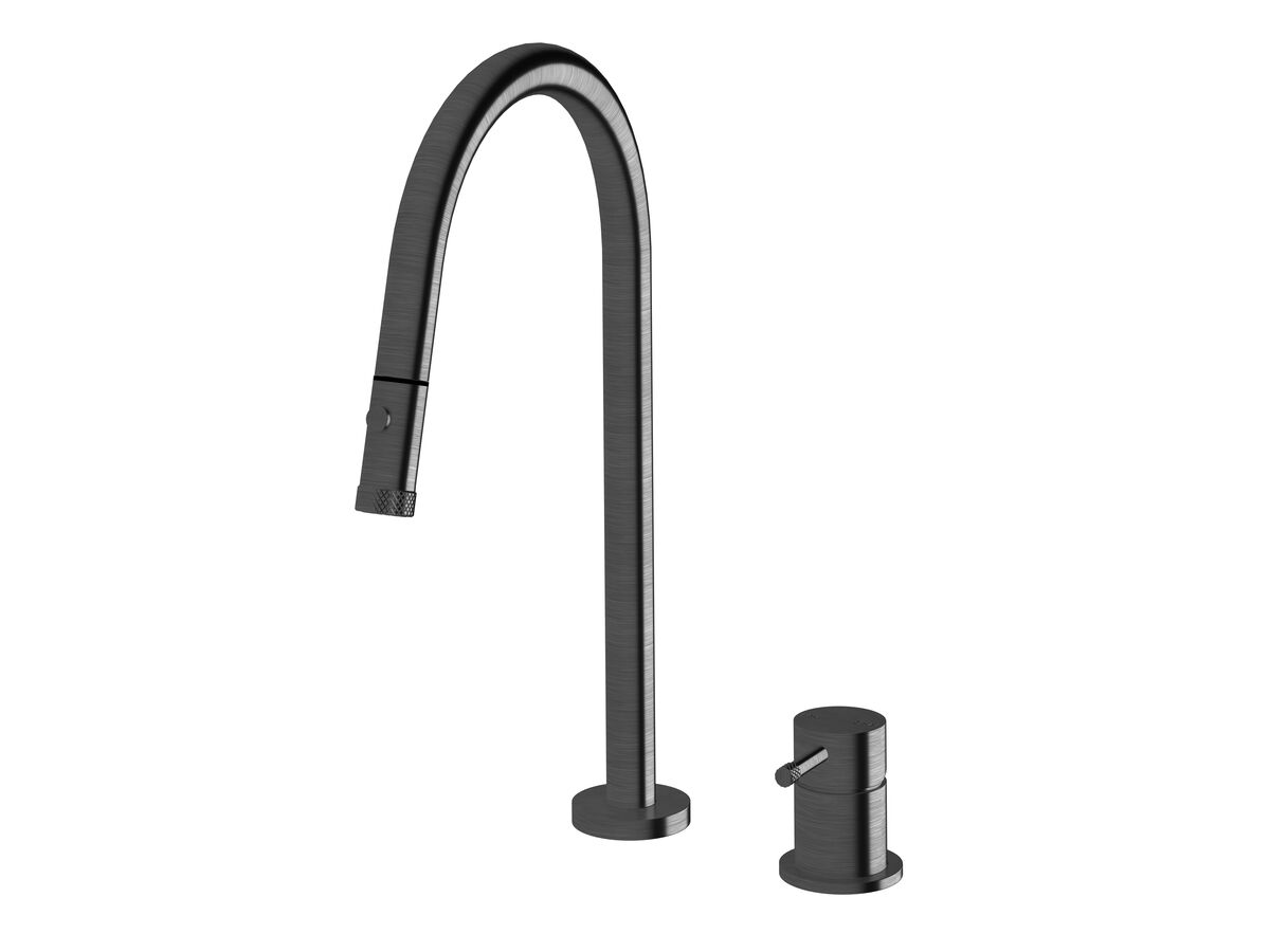 Hero - Sussex Scala Nova Hob Sink Mixer Set Pull Out Spray PVD Brushed Gunmetal (5 Star) Lead Free