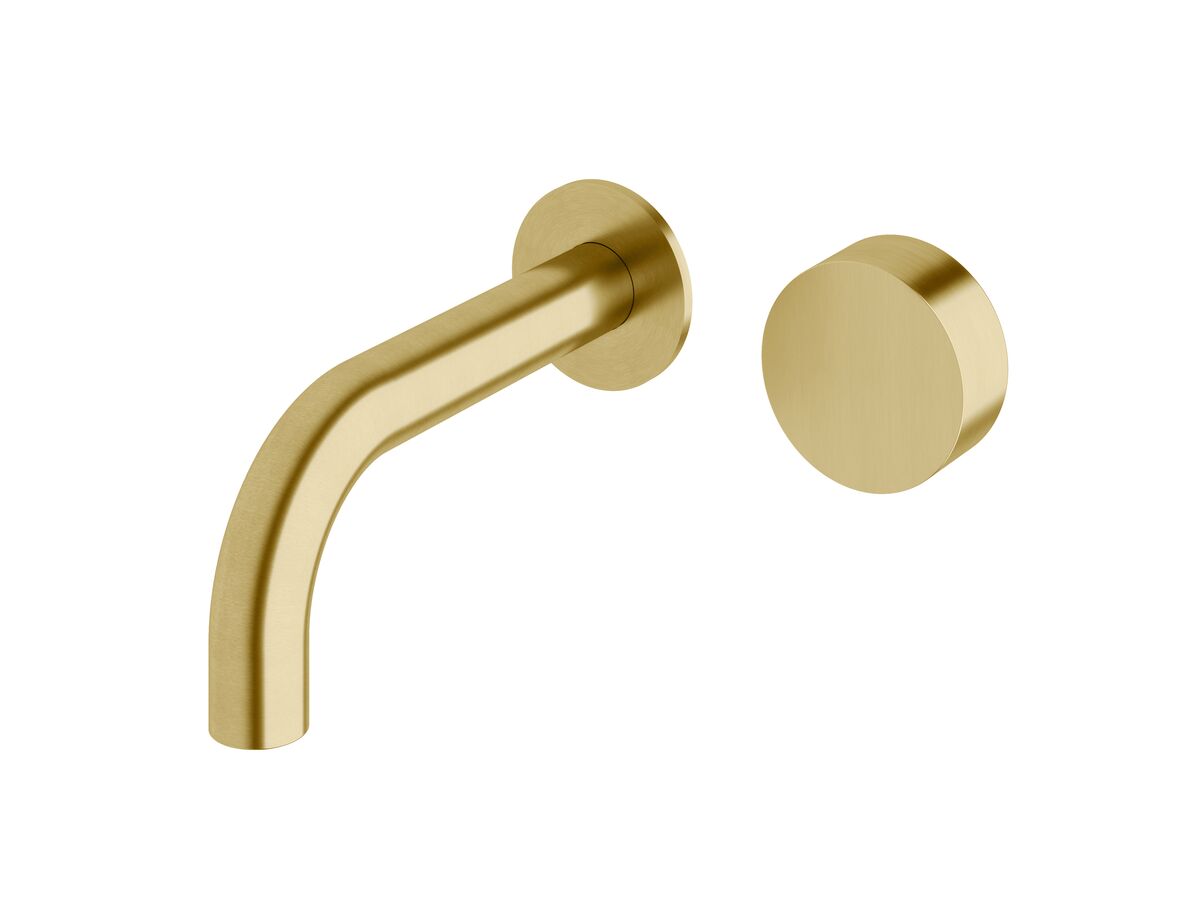 Sussex Pure Progressive Wall Bath/Basin Mixer Tap System 160mm PVD Brushed Gold (3 Star)
