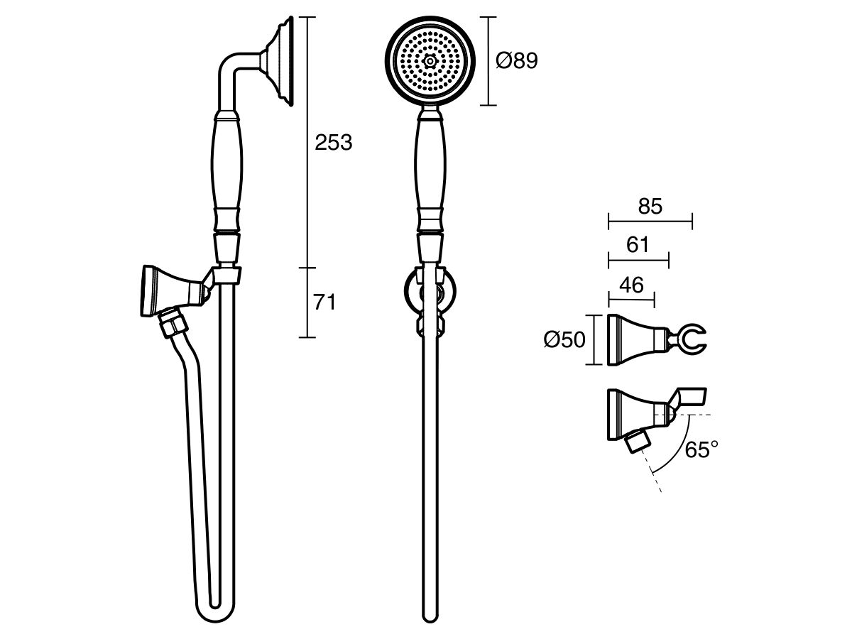 Kado Era Handshower With Wall Bracket (4 Star)