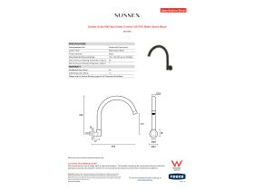 Specification Sheet - Sussex Scala Wall Spa Outlet Curved LUX PVD Matte Opium Black