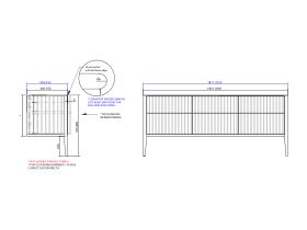 ISSY Custom Cloud II 1801-2000mm x 400-550mm x 700-800mm Vanity Unit with Legs 6 Touch Latch Drawers (No Basin)