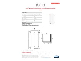 Specification Sheet - Kado Lux Frameless Enclosure with Wall Clips 900 x 900mm Brushed Bronze