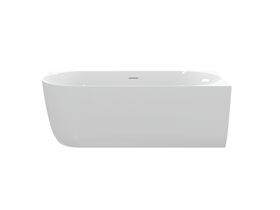 Hero - Posh Solus Back to Corner Freestanding Bath 1700mm Right Corner with Overflow Gloss White