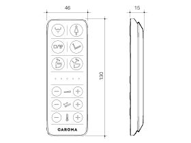 Technical Drawing - Caroma Forma II Bidet Seat Remote