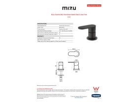 Specification Sheet - Mizu Soothe MK2 Hob Mixer Matte Black Lead Free