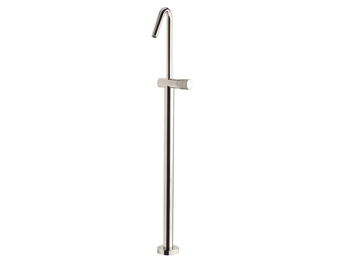Sussex Pure Floor Mounted Bath Mixer Tap with Cirque Textured Handle Chrome