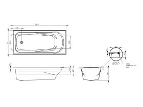 Posh Solus MKII Bath 1675 x 755mm