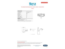 Specification Sheet - Roca Debba Semi Recessed Basin 520mm x 400mm 1 Taphole White