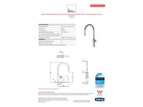 Specification Sheet - Faucet Strommen Vara Disc Gooseneck Pull Out Sink Mixer Tap 2 Function Chrome (4 Star) Lead Free