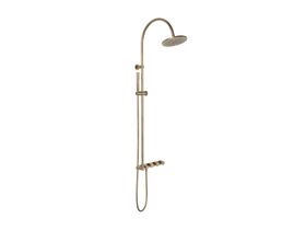 Supporting Image - Faucet Strommen Vara Disc Wall Set with Twin Rail Shower Tap System Trimset Discovery Bronze (3 Star) Lead Free