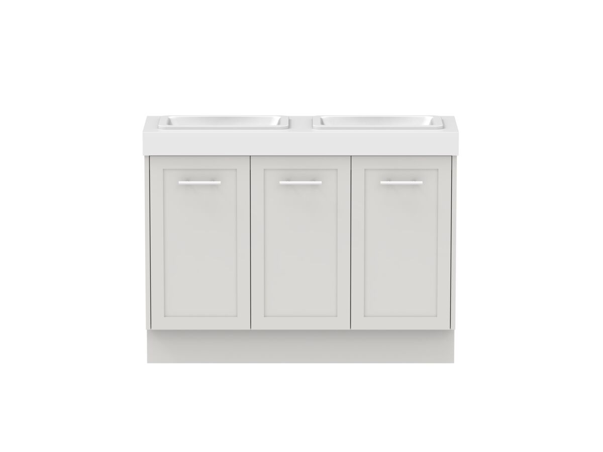 Hero - Kado Lux Ensuite All Door 1200mm Floor Mount Double Basin 90mm Top
