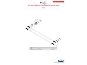 Component Listing - Milli Marq Edit Double Towel Rail 800mm Brushed Nickel