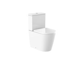 Hero - Roca Inspira Rimless Close Coupled Back to Wall Back Inlet Toilet Suite with Soft Close Quick Release Toilet Seat White (4 Star)