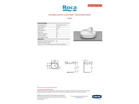 Specification Sheet - Roca Beyond Above Counter Basin 1 Taphole 585mm White