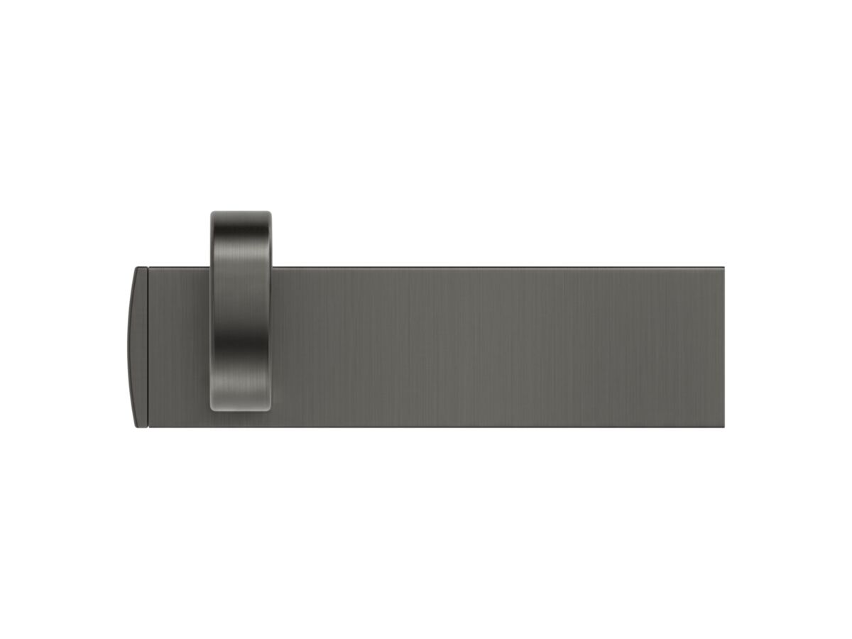 Supporting Image - Mizu Soothe Toilet Roll Holder Brushed Gunmetal - Side