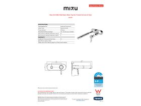 Specification Sheet - Mizu Drift MK2 Wall Basin Mixer Tap Set Trimset Chrome (5 Star)