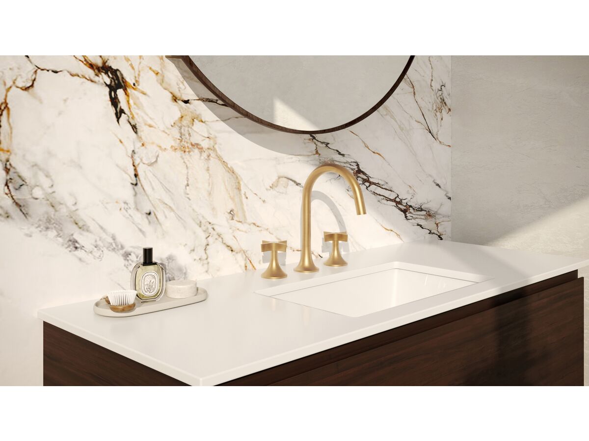 Sussex Oria Cross Basin Set PVD Brushed Gold (5 Star)