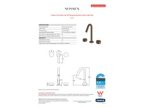 Specification Sheet - Sussex Pure Basin Set PVD Brushed Bronze (5 Star) Lead Free