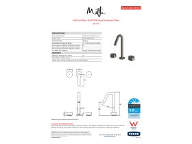 Specification Sheet - Milli Pure Basin Set PVD Brushed Gunmetal (5 Star)