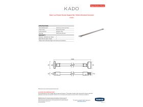 Specification Sheet - Kado Lux Shower Screen Support Bar 1000mm Brushed Gunmetal