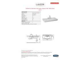 Specification Sheet - LAUFEN Pro A Wall Basin with Fixings 3 Tapholes 1050 x 480mm White