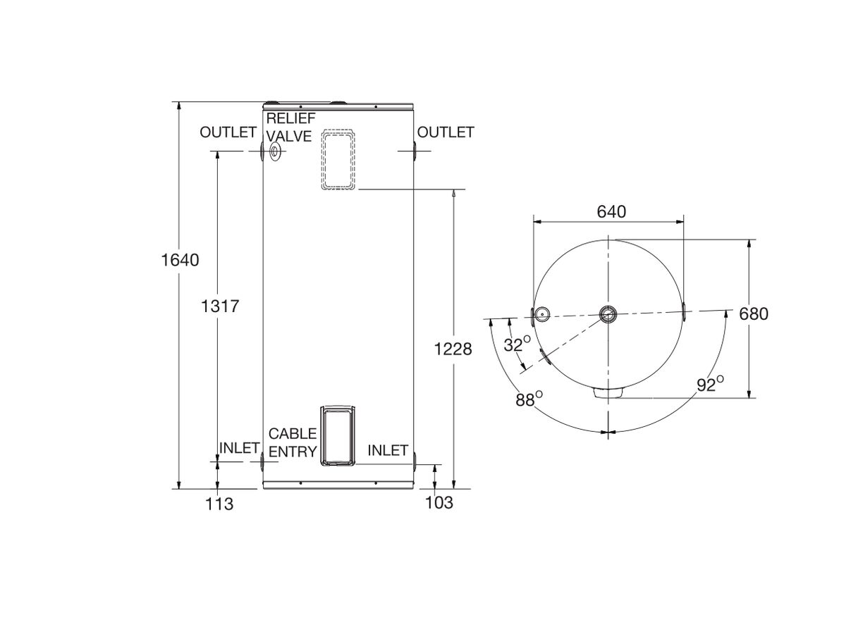 Rheem 315L Electric Hot Water System