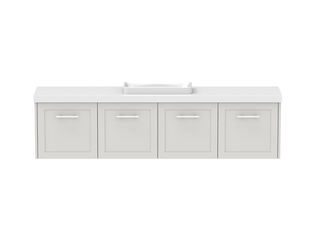 Hero - Kado Lux Ensuite All Door 1800mm Wall Hung Centre Basin 50mm Top