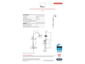 Specification Sheet - Faucet Strommen Vara Fin Twin Rail Shower Matte Black (3 Star)