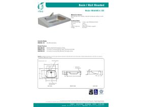Specification Sheet - RBA Heavy Duty Wall Basin 1 Taphole Stainless Steel