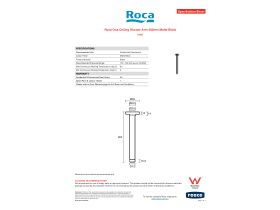 Specification Sheet - Roca Ona Ceiling Shower Arm 200mm Matte Black