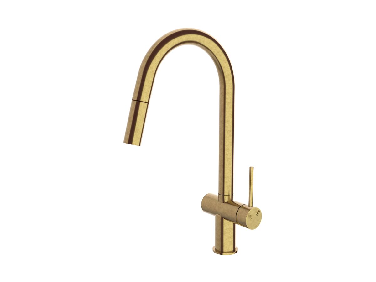 Sussex Scala Pullout Sink Mixer Living Tumbled Brass (4 Star)