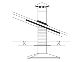 Abey Rangehood Flue Kit 125mm Steel Roof
