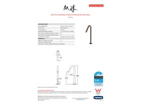 Specification Sheet - Milli Pure Vessel Basin Outlet PVD Brushed Bronze (5 Star)